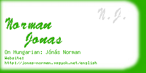 norman jonas business card
